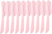 BELLIFFY 10pcs Stainless Steel Folding Eyebrow Razor Set Portable Eyebrow Trimmer Makeup Tools Kit for Women Pain Trimming