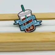 ☕❄️ "Cold Like My Heart" Iced Coffee Cup Enamel Pin - Sip in Style! ❄️