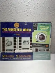 Tru-Vue Film Cards Set of 3 Stereoview Rocks And Minerals