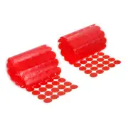 0.8" Self Adhesive Dots, 200 Pairs Sticky Hook Nylon Loop Dots, Red
