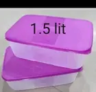 Tupperware Freezermate 1.5 Ltr SET of 4 Clear Base Purple Lid Mother's Day Gift