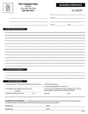 250 Cleaning Service Proposal Forms / 2 Part Carbonless / TMG075