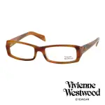 【VIVIENNE WESTWOOD】龐克雙色板料時尚方框光學眼鏡(琥珀 VW195M03)