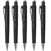 Faber-Castell 5 Pack Polymatic Mechanical Pencil Pacer 0.7mm (Black)