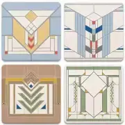 Frank Lloyd Wright Chevron Designs Set Of 4 Coasters