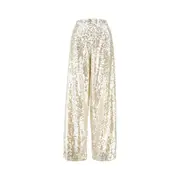 [PHILOSOPHY] PHILOSOPHY Sequinned wide leg pants Woman 44 44 White