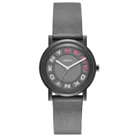 在飛比找momo購物網優惠-【DKNY】摩登熠光時尚腕錶-灰x桃x皮帶(NY2390)