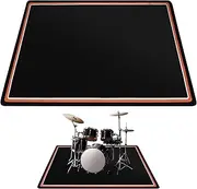 Drum Rug, 6x5FT Drum Mat, Drum Carpet with Non-Slip Grip Bottom, Soundproof Musical Instrument Rug (Drum Mat)