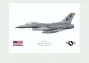 Warhead Illustrated F-16C 496th TFS 50th TFW Hahn AB #315 Aircraft Print