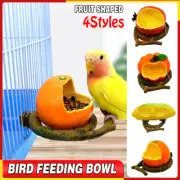 Parrot Water Food Bowl Fruit Style Cage Mounted Bird Feeder Dish Pet Accessory