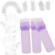AUTSUPPL Hair Dyeing Tools Hair Coloring Supplies Root Comb Applicator Bottle Gloves Styling Kit for Home/salon