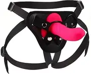FDYVSQ Adjustable Harness Strap on Silicone Dildos Vibrators, 10 Frequency Modes Strap-on Dildo Lesbian Remote Dildo Vibrator Penis Panties SM Erotic Bondage Sex Toy for Women(Color:Red Rot)