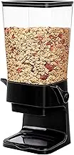 BYUNER Cereal Dispenser Countertop Large Cereal Containers Storage Dispenser Rice Candy Crush Food Dry Snack Dispenser Countertop Machine Black
