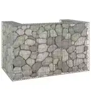 NNEVL Gabion Wall for Garbage Bins Galvanised Steel 180x100x110 cm