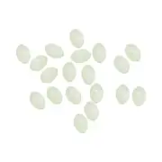 100Pcs 8x6mm Soft Plastic Oval Glow Fishing Beads with Storage Box White