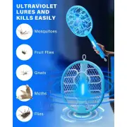Story Hero 2-in-1 Foldable Electric Mosquito Swatter & Bug Zapper Racket - 4000V