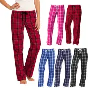 Women Plus Flannel Plaid Checkered Pajamas PJ Sleep Lounge Pants 100% Cotton