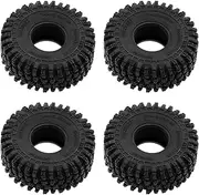 eMagTech 4pcs 1.0 Crawler Tires 64 x 24 mm T1011 Crawler Wheels RC Crawler Car Compound Rubber Tires Compatible with Axial SCX24 AX24 Bronco Gladiator Deadbolt