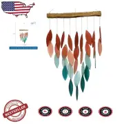 Stylish 21" Driftwood Wind Chime - Weather-Resistant Glass & Unique Colors