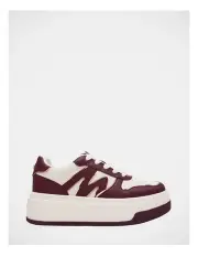 [Steve Madden] Dynamo Sneakers in White/Cherry