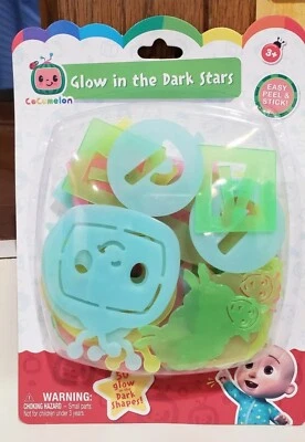 CoComelon Glow in the Dark Stars Peel & Stick 50 Shapes Kids Toddler Room Decor