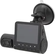 3 Channel Dash Cam Front Rear Inside, High Definition in Car Rear Cameras, Night Vision Dashcam with 170° Front Wide Angle Camera for Driver Travelling Photographer