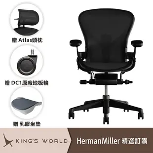 【Herman Miller】Aeron2.0 全功能 鋼製腳 瑪瑙黑 B SIZE DW扶手