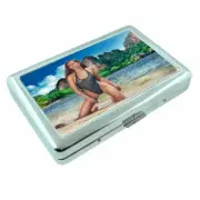 Irish Pin Up Girls D10 Silver Metal Cigarette Case RFID Protection Wallet
