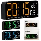 10" Large Digital LED Dual Alarm Clock Date Time Temperature Desktop/Wall Clock