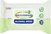 GERMISEPT | Multi purpose | Alcohol wipes | Plant based alcohol | 75% alcohol | General cleansing | Cleans surfaces | Preservative Free | With Aloe Vera | Travel size | 50pk