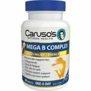 CARUSO'S MEGA B COMPLEX 60 TABLETS STRESS & FATIGUE RELIEF + ENERGY FUEL