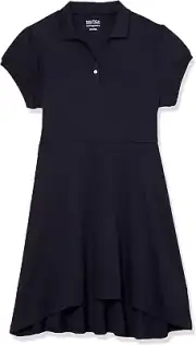 Girls' School Uniform Short Sleeve Polo Dress