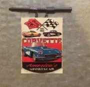 METAL O SCALE HANGING BUILDING 1:18 VINTAGE CORVETTE DISPLAY SIGN LAYOUT DIORAMA