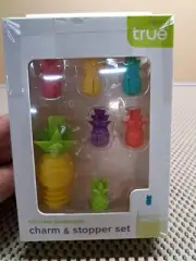 true Silicon Pineapple Charm and Stopper Set of seven pieces