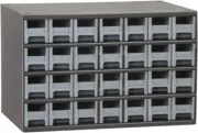 Multi-Purpose 28-Drawer Wall-Mount Tool Storage - Durable Steel & Plastic