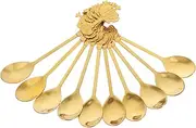HIAKDOFT 10pcs Crown Shaped Stainless Steel Spoons Elegant Mini Spoons for Coffee Desserts and Unique Cute Design for Home Cafes and Parties