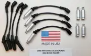 CADILLAC ESCALADE 02-04 LS1 VORTEC 5.3L 6.0L BLACK SPARK PLUG WIRES + HEAT BOOTS