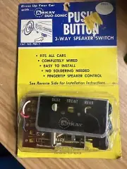 Vtg Arkay Push Button 3 Way Speaker Switch PBS-3