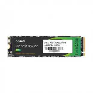 Apacer宇瞻 AS2280P4 512GB M.2 PCIe SSD