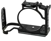 Camera Cage for Canon EOS R8 RP Camera Protection Frame with 1/4 Screw Holes Cold Shoe Cameras Bracket (Black)