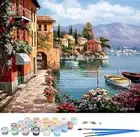 Paint by Numbers Kits,Canvas Painting 16 x 20 Canvas,The Harbour Wall Home