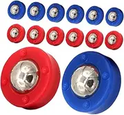 TOGEVAL 20pcs Steel Plastic Shuffleboard Set Mini Rolling Ball Game Parts Outdoor/Indoor Tabletop Accessory
