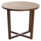 Tansy Small Accent Table - Wood - Rich Mahogany Acacia Frame Round Shape 23"