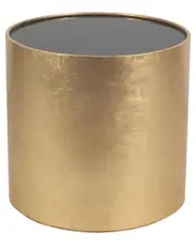 Sagebrook Home 24in Gold Black Glass Side Table