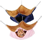 COLLBATH 2 Pcs Parrot Sleeping Nest Hammock Guinea Pig Hammock Bird Bed Parrot Bed Parakeet Nest Bird House Plush