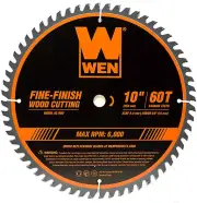 WEN BL1060 10-Inch 60-Tooth Fine-Finish Professional Woodworking Saw Blade for M