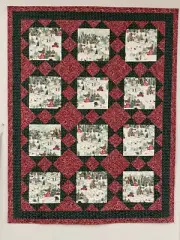 Christmas Quilt Handmade Throw Size