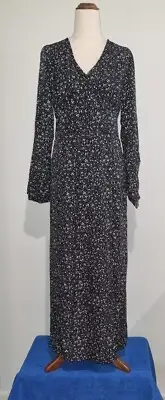 Dress Brave Soul of London. Sz L. Black/multi colour. Button front.
