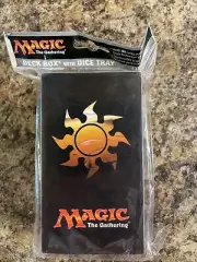 MANA V PLAINS WHITE ULTRA PRO DECK BOX WITH DICE TRAY FOR MTG CARDS