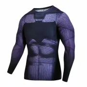 Man Sport Marvel T-shirt Long Sleeve Compression Sport 3D Men Fitness Cycling